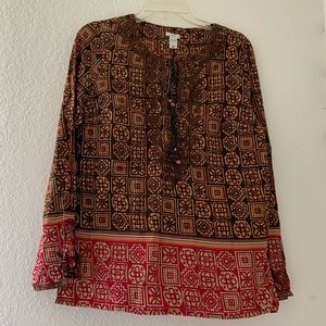 Vintage print long sleeve